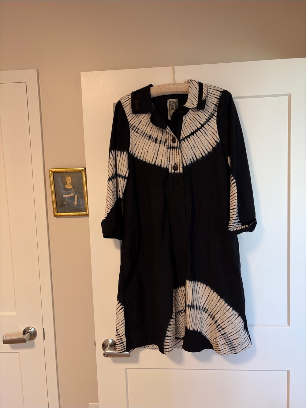 Burning Torch Black and Cream/white  Labeled Garment